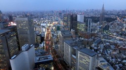 a city with many tall buildings