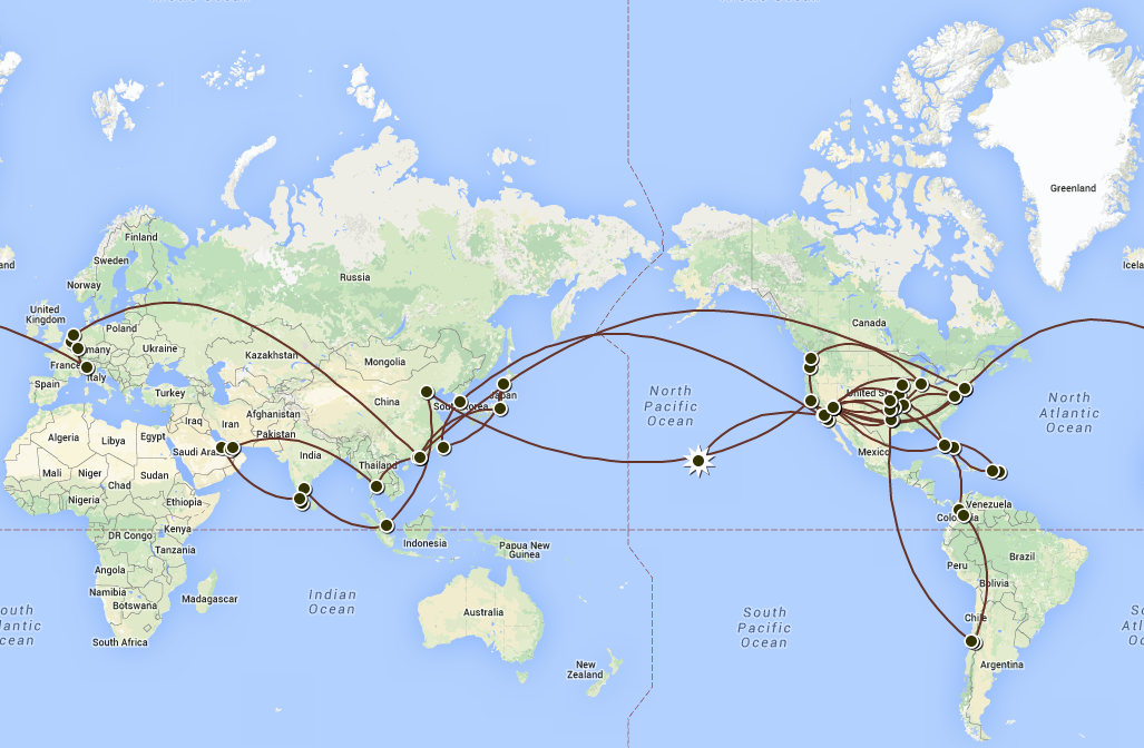 Map Of My Travels Shawn Coomer's 2014 Travel Recap   Many Fantastic Memories!