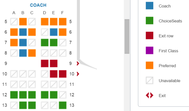 us airways seat assignment