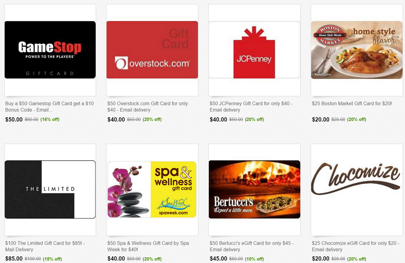 Huge eBay Gift Card Sale Including Profitable Cards from 76, Cabela's