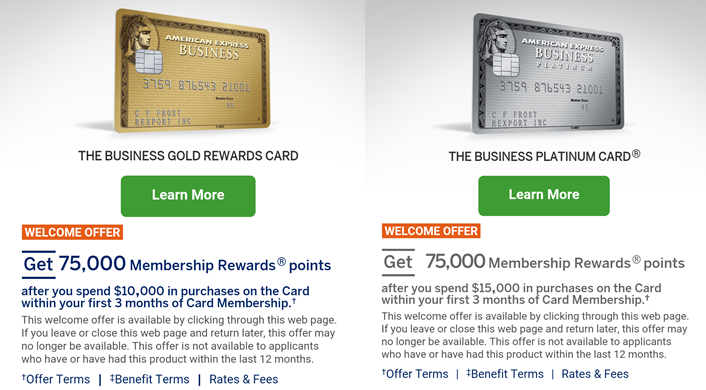 Amex Business Gold & Platinum 75K Offers Surface: Full Analysis & How to  Get Them! - Miles to Memories