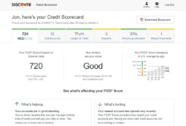 Discover Credit Simulator