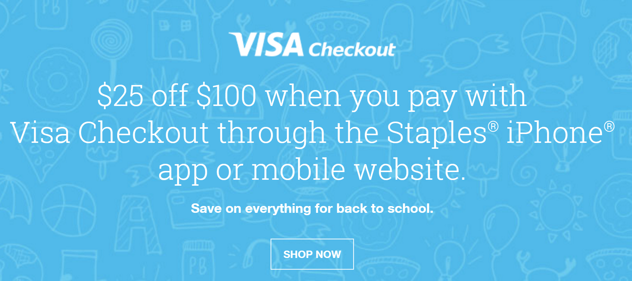 Staples Visa Checkout Offer Get 25 Off!