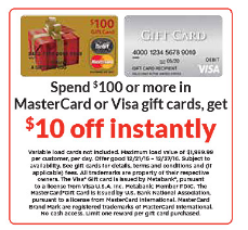 $10 Instant Rebate on $100+ in Visa/MC Gift Cards at Hy-Vee & Tips to ...