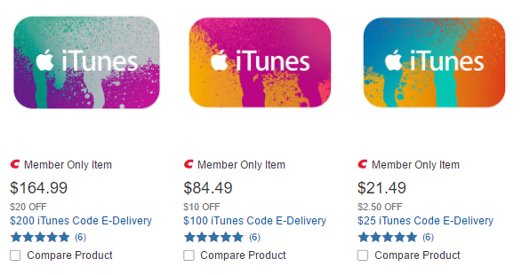 Discounted Itunes Gift Cards At Costco Up To 17 5 Off Miles To Memories