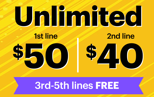 sprint 4 lines for $100 a month