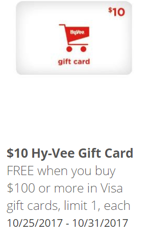 Get $10 GC on $100+ Purchase of Visa Gift Cards at Hy-Vee &amp; Tips to ...