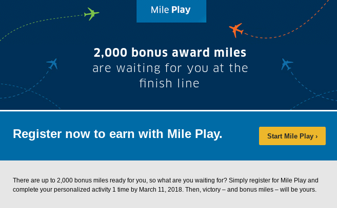 Targeted United Airlines MileagePlus Promotion \