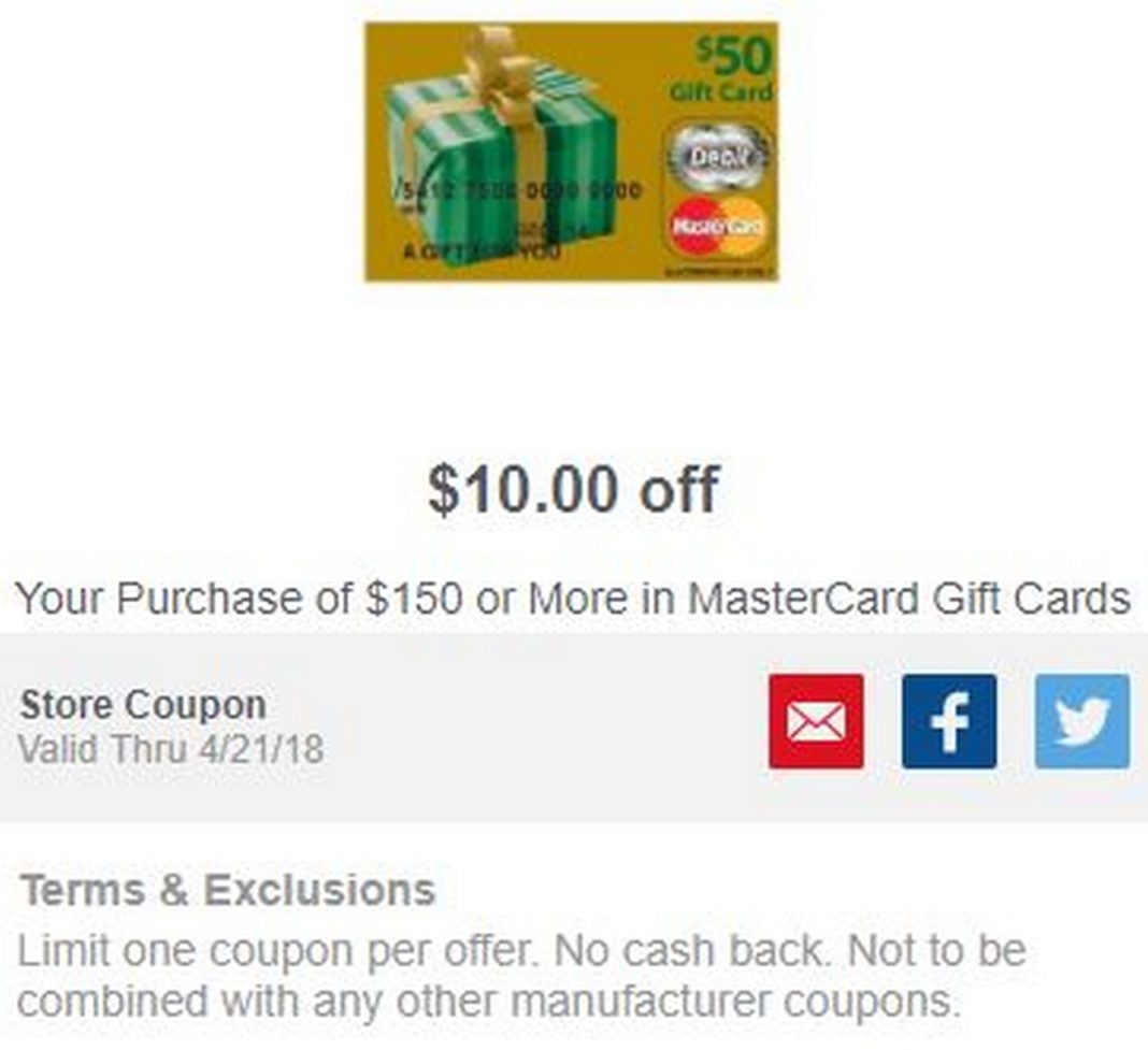 Meijer $$$ Making Deal - Discount on Mastercard Gift Cards