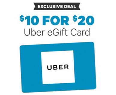 $10 uber gift card