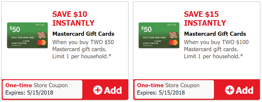 Negative Cost Mastercard Gift Cards at Safeway/Vons