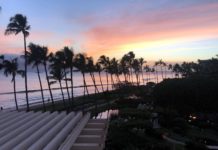 Hilton Timeshare Presentation Offer with 150K Bonus Points! a view of a beach and palm trees from a balcony