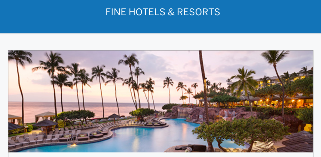 Guide: American Express Fine Hotels & Resorts Platinum Benefit