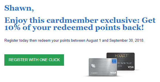 Hyatt Credit Card Points Rebate Get Points Back On All Award Stays 