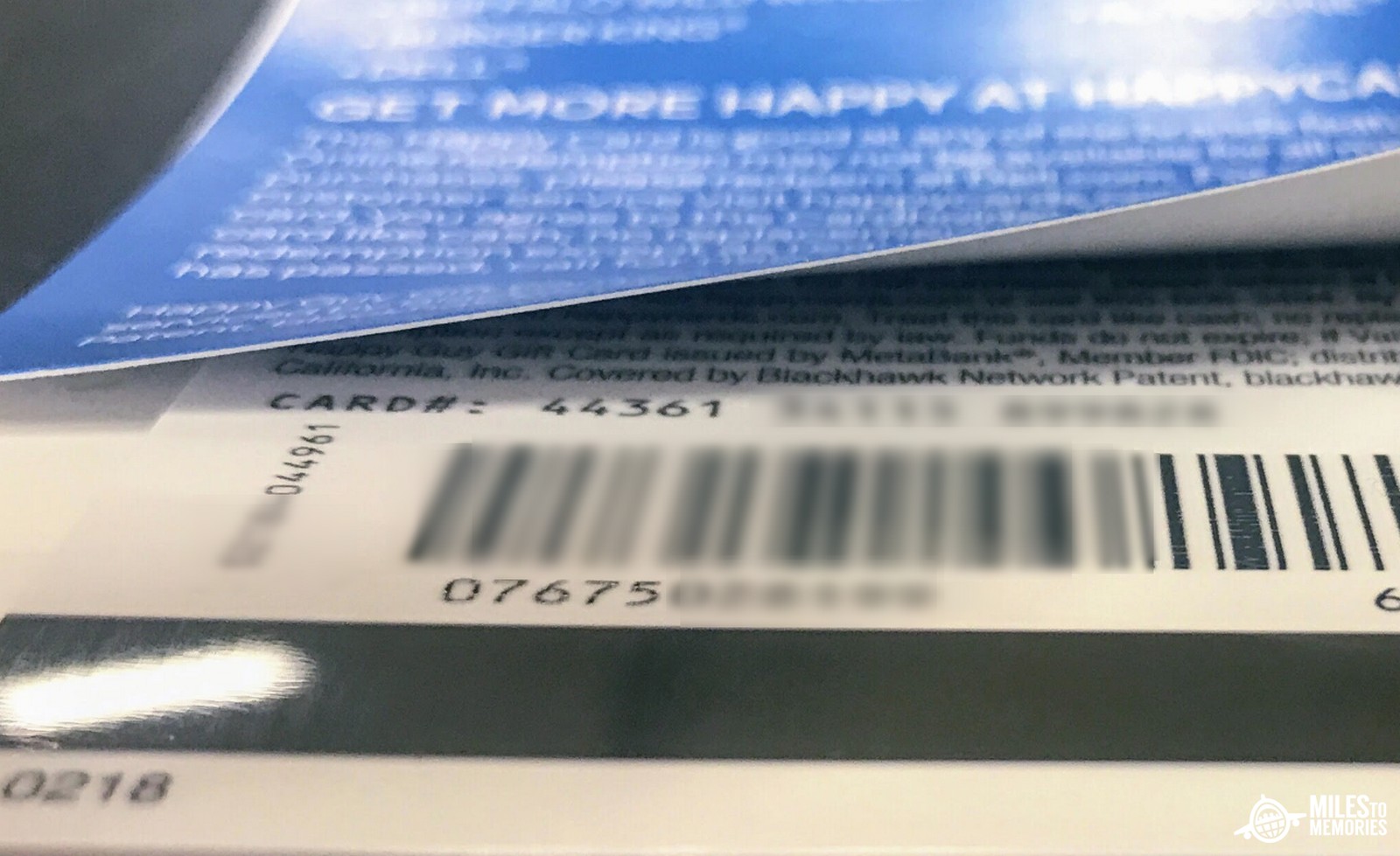 Where is the Pin on a Happy Gift Card 