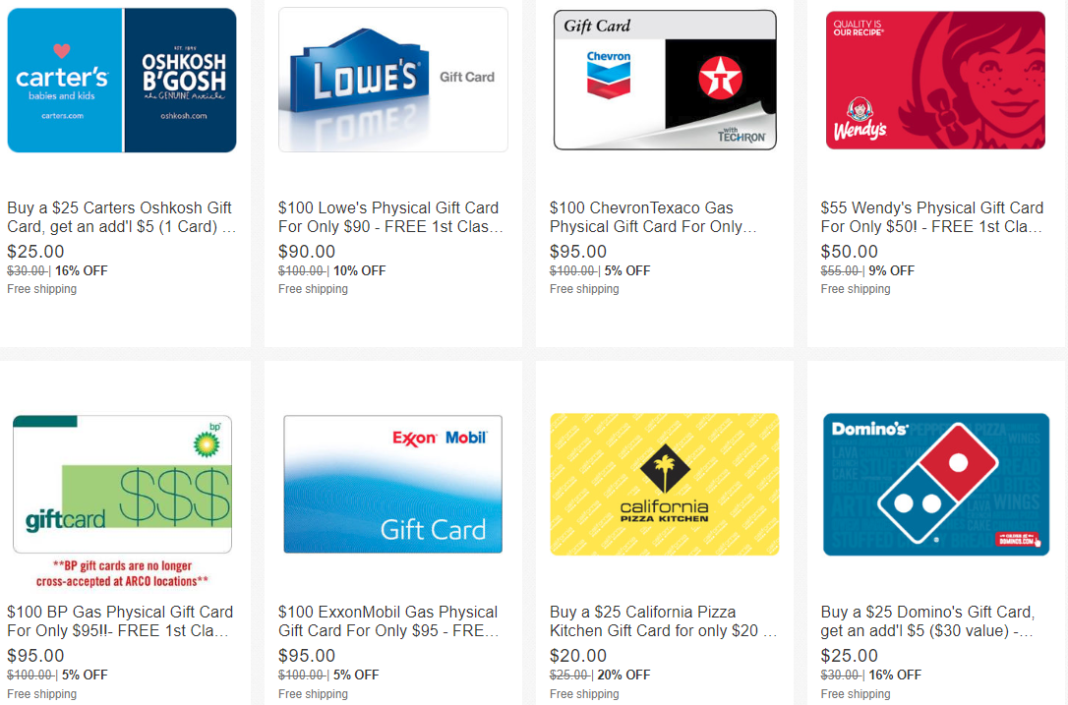 New Round of eBay Discounted Gift Cards on Sale Miles to Memories