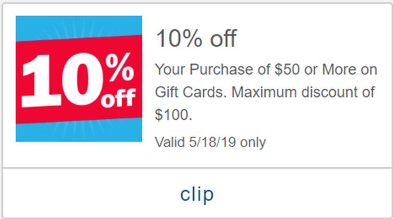 Potential $$$ Maker - 10% Off Many Gift Cards at Meijer - Today Only