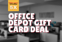 Profitable Office Depot Mastercard Gift Card Deal Returns (Plus Bonus Points!) a blurry image of a room