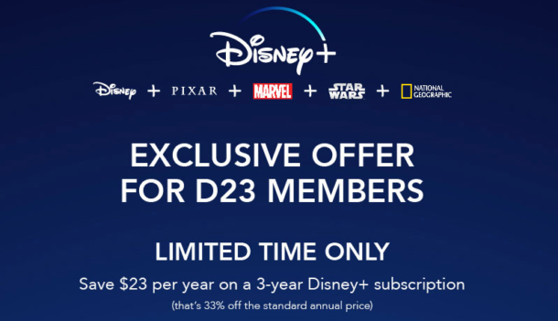 Save 33% Off 3 Year Disney+ Streaming Subscription (Less Than $4 Per ...