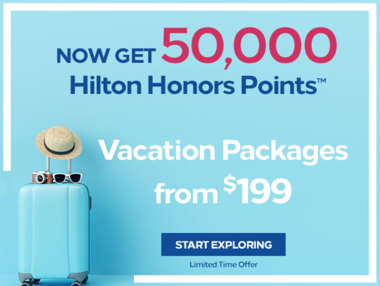 Hilton Timeshare Offer, Three Night Stay and 50K Points from 199