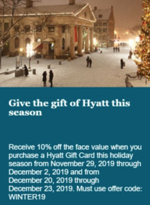 10% Off Hyatt Gift Cards - Miles To Memories