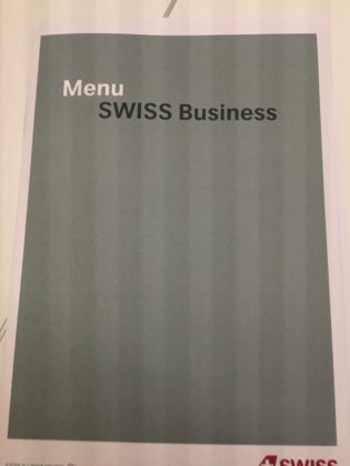 swiss business menu