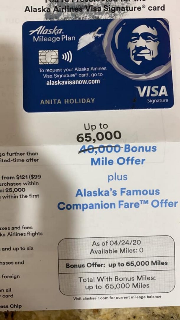 Bank Of America Alaska Airlines Card – New 65,000 Miles Offer - Miles ...