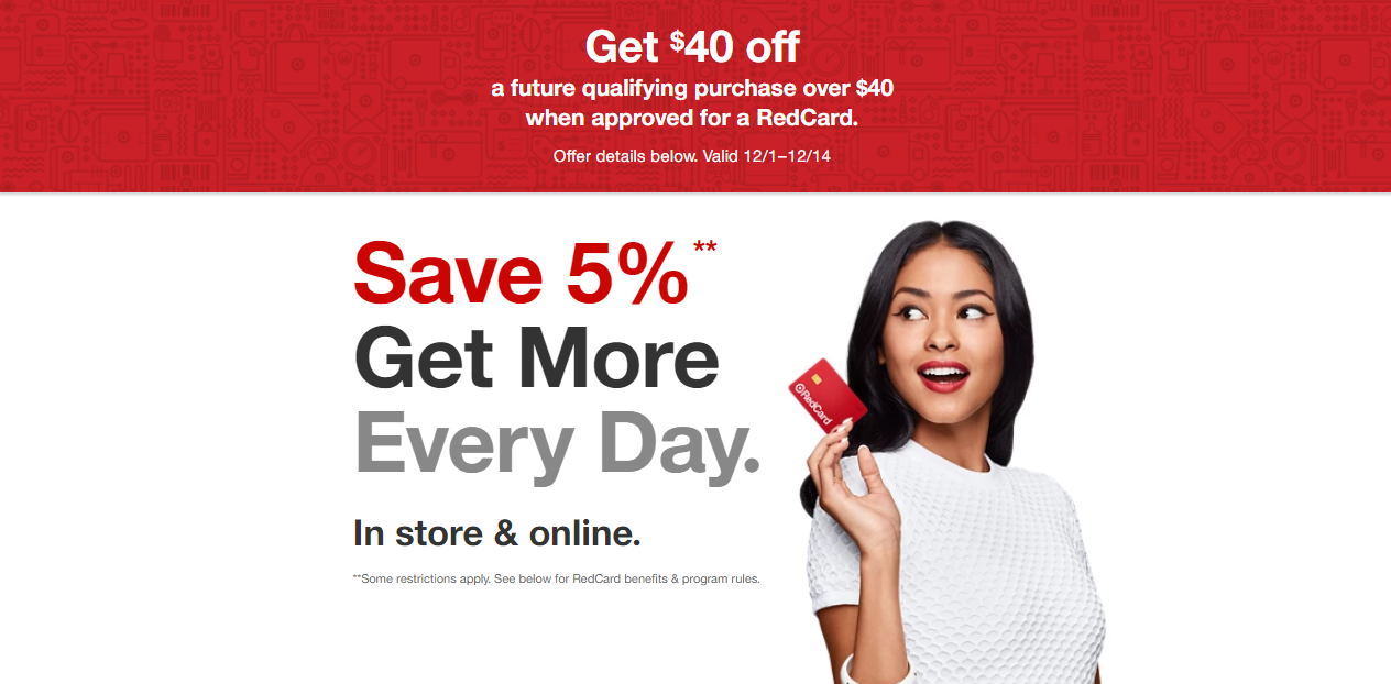Target REDcard Bonus, Get 40 off 40 Purchase Miles to Memories