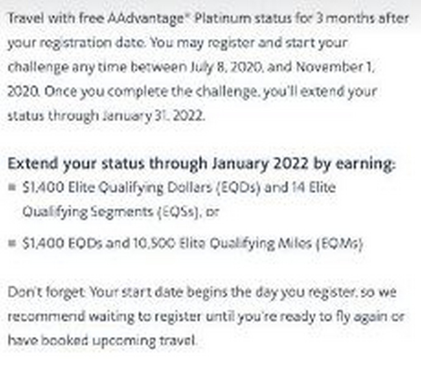 Free American Airlines Platinum Status Offer & Challenge