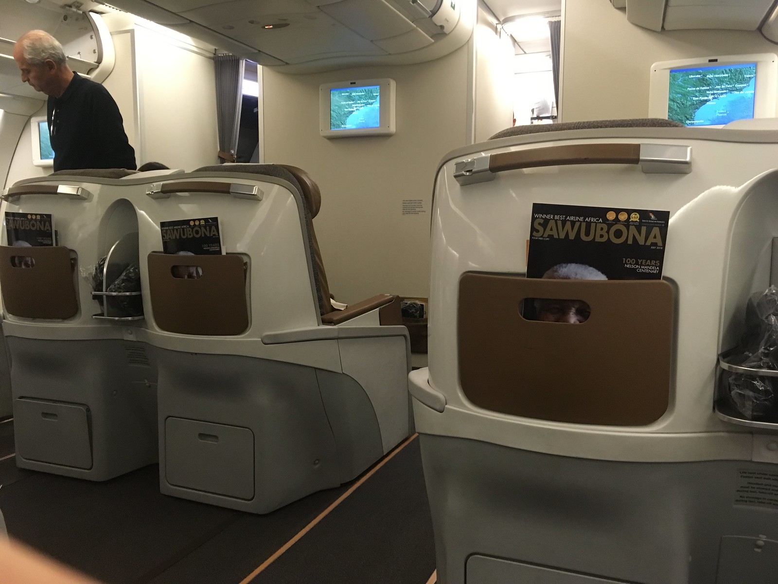 South African Airways business class Sao Paulo to Johannesburg