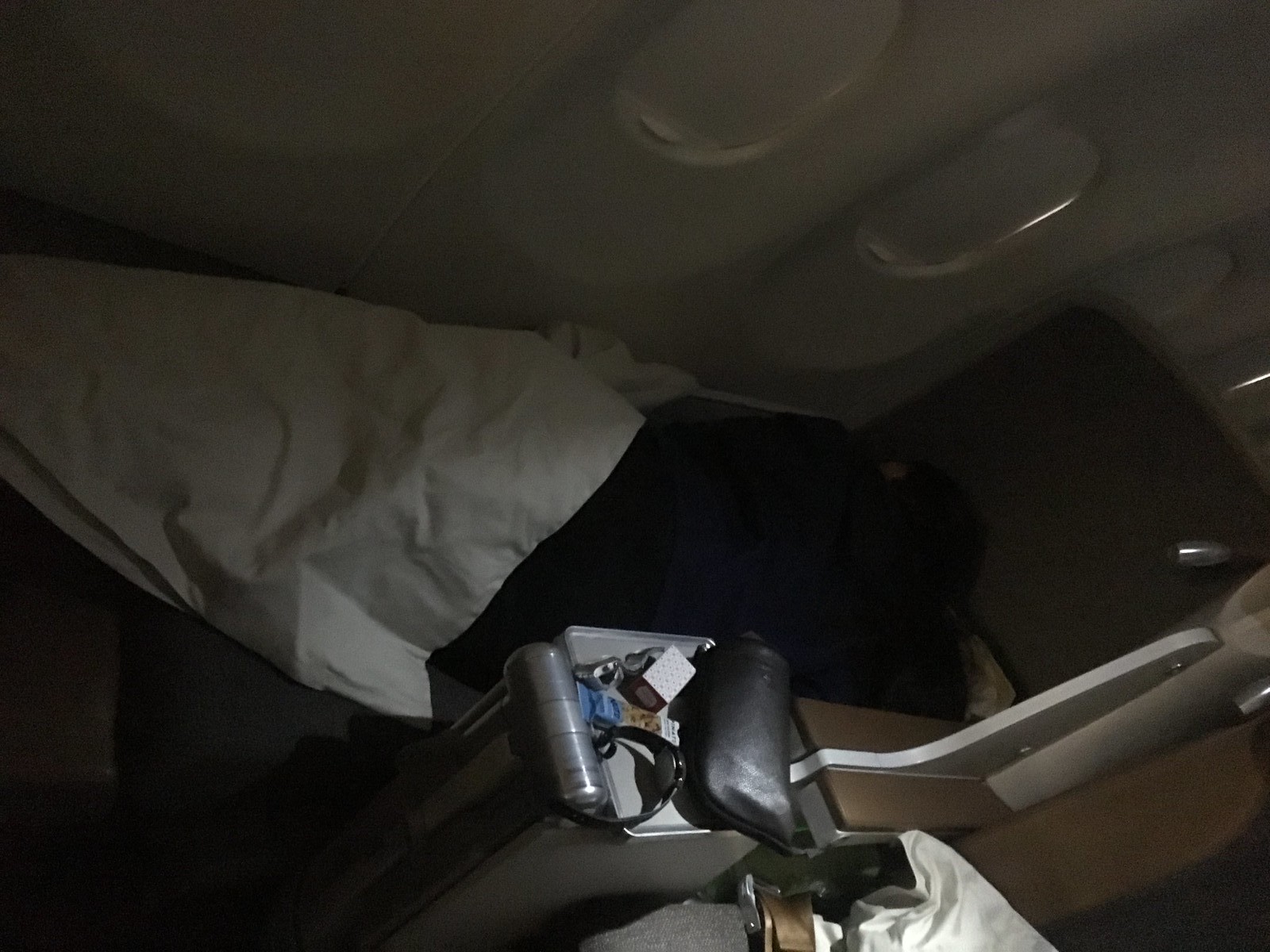 Sleeping on SAA flight Sao Paulo to Johannesburg