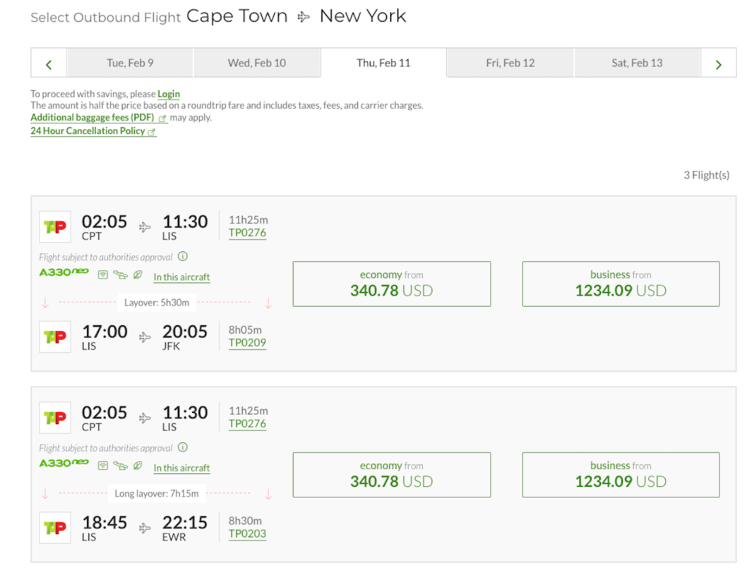 Discount Airline Tickets TAP Portugal 25 Off On New Routes