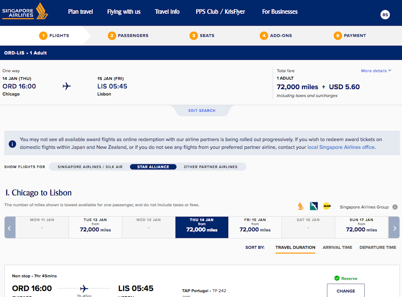 Singapore Airlines KrisFlyer redemptions are easier now