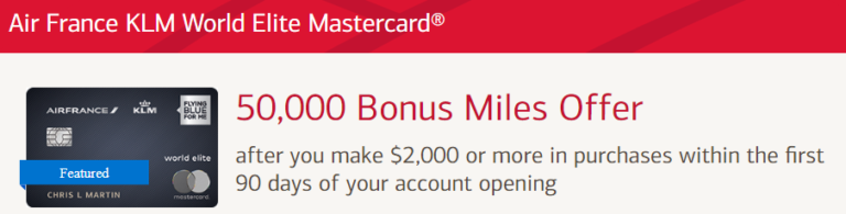 Air France KLM World Elite Mastercard Has a 50K Bonus Miles Offer ...