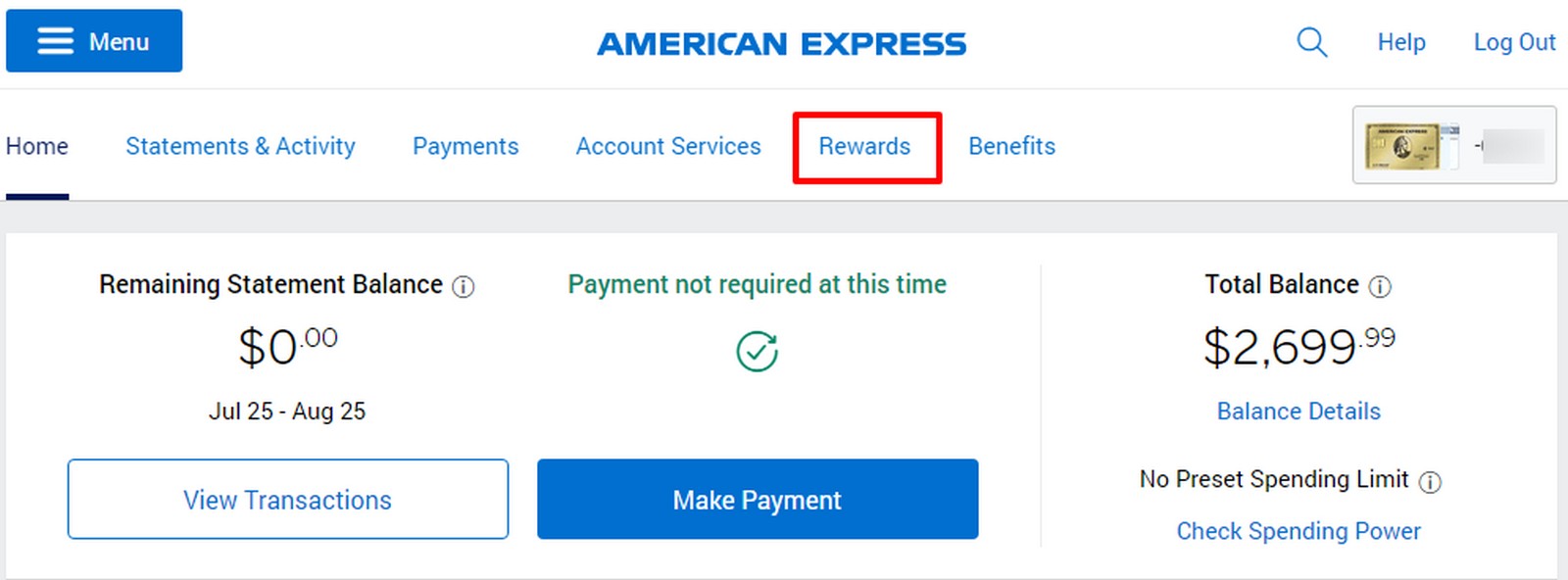Check Your Amex Gold 4X Spending