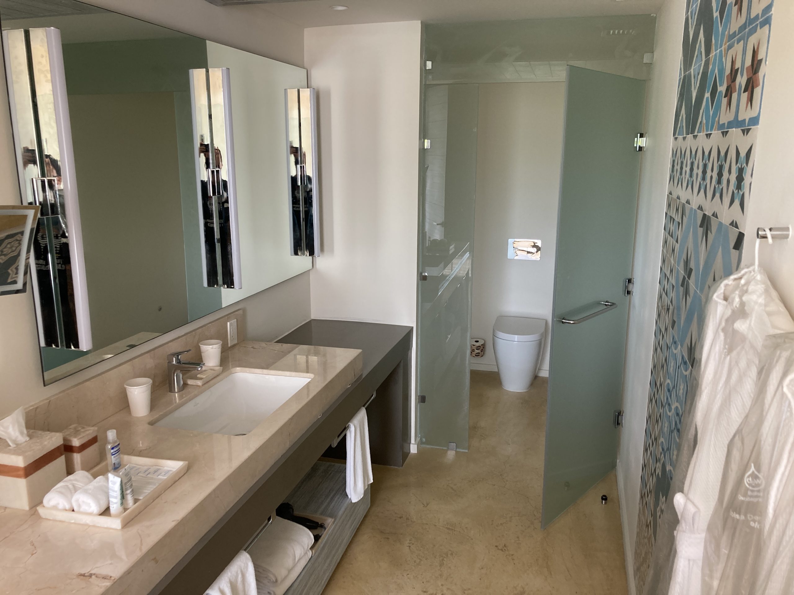 Andaz Mayakobo resort Review – bathroom in standard guest room
