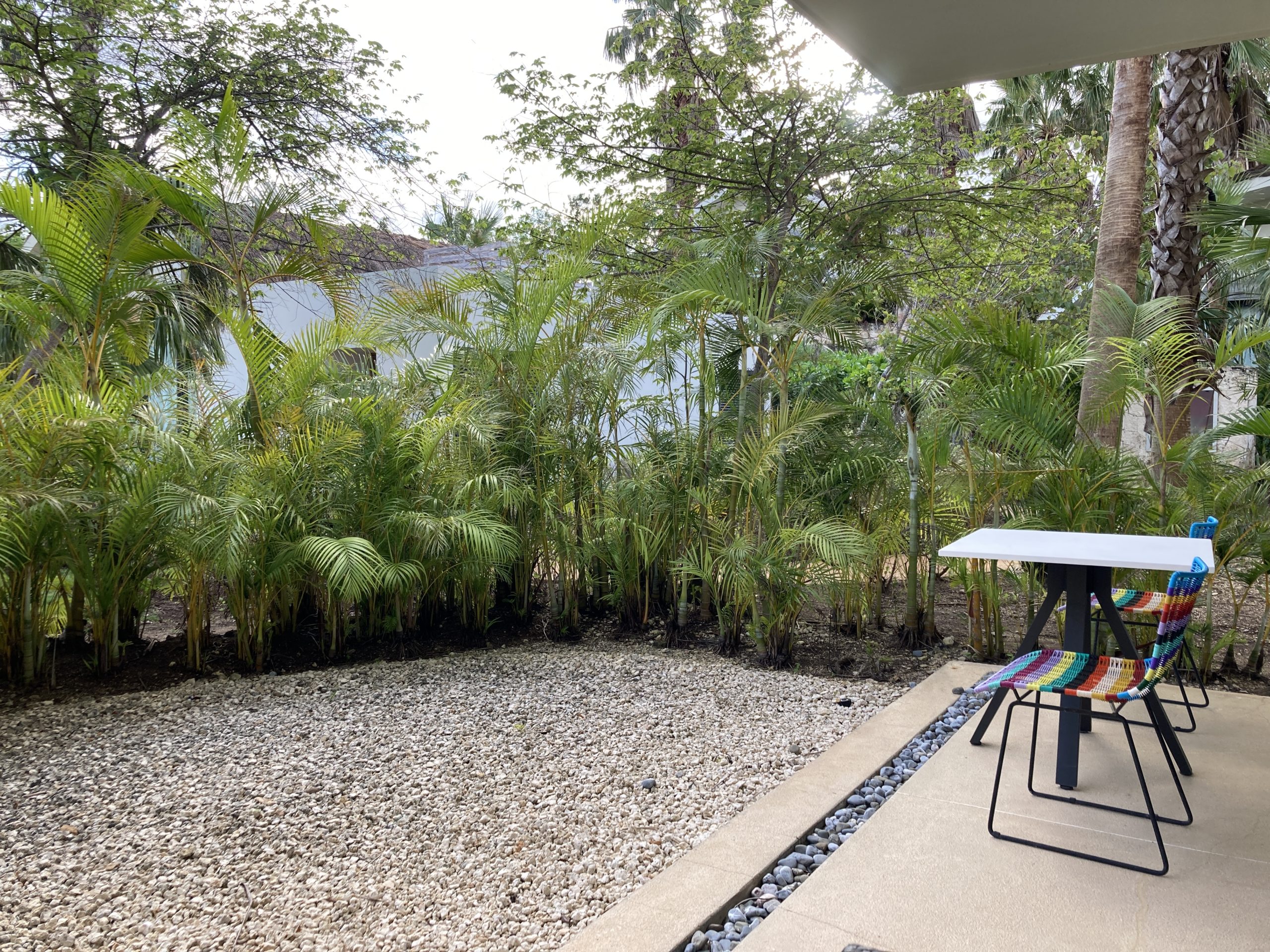 Andaz Mayakoba resort review - walk-out patio on guest room