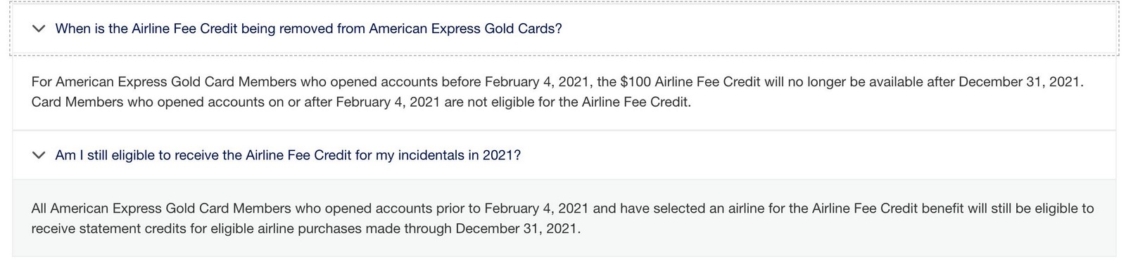 Amex Gold Airline Incidental Credit No Longer Available To New Applicants