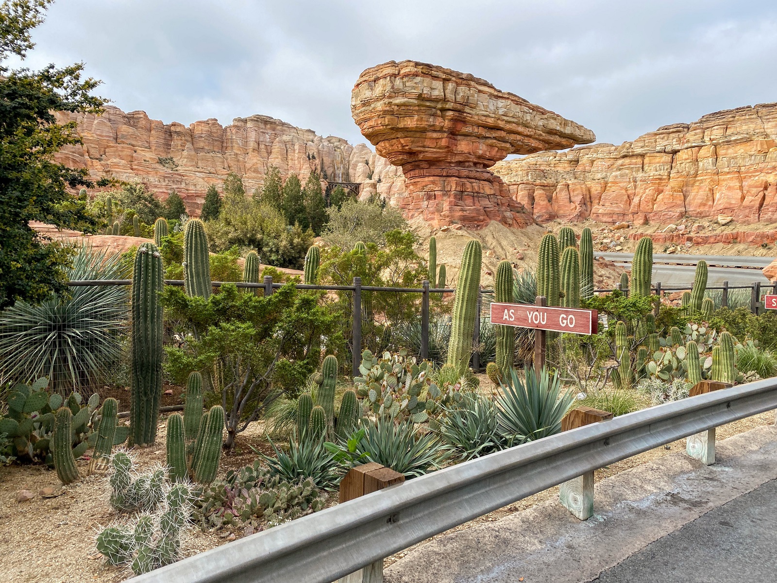 Image of desert and road scene from Cars Land at Disney California Adventure, which you can visit with a toddler quite easily