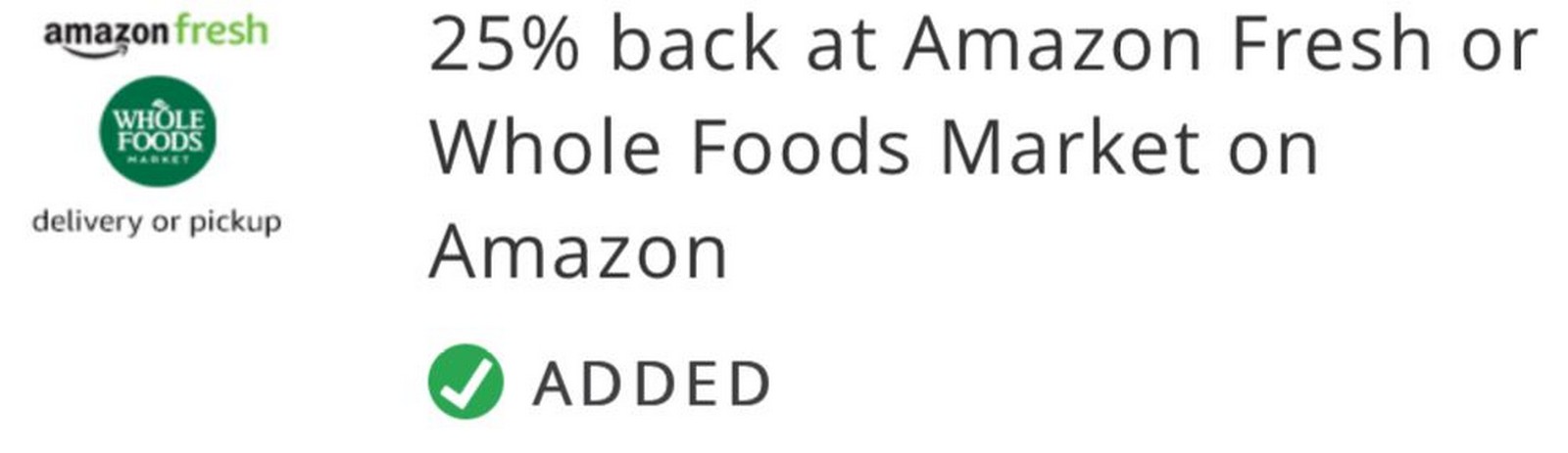 25% off Whole Foods