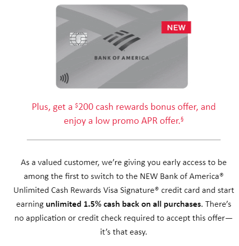BofA Product Change Offer: $200 Bonus and Up to 2.62% Cash Back on All ...