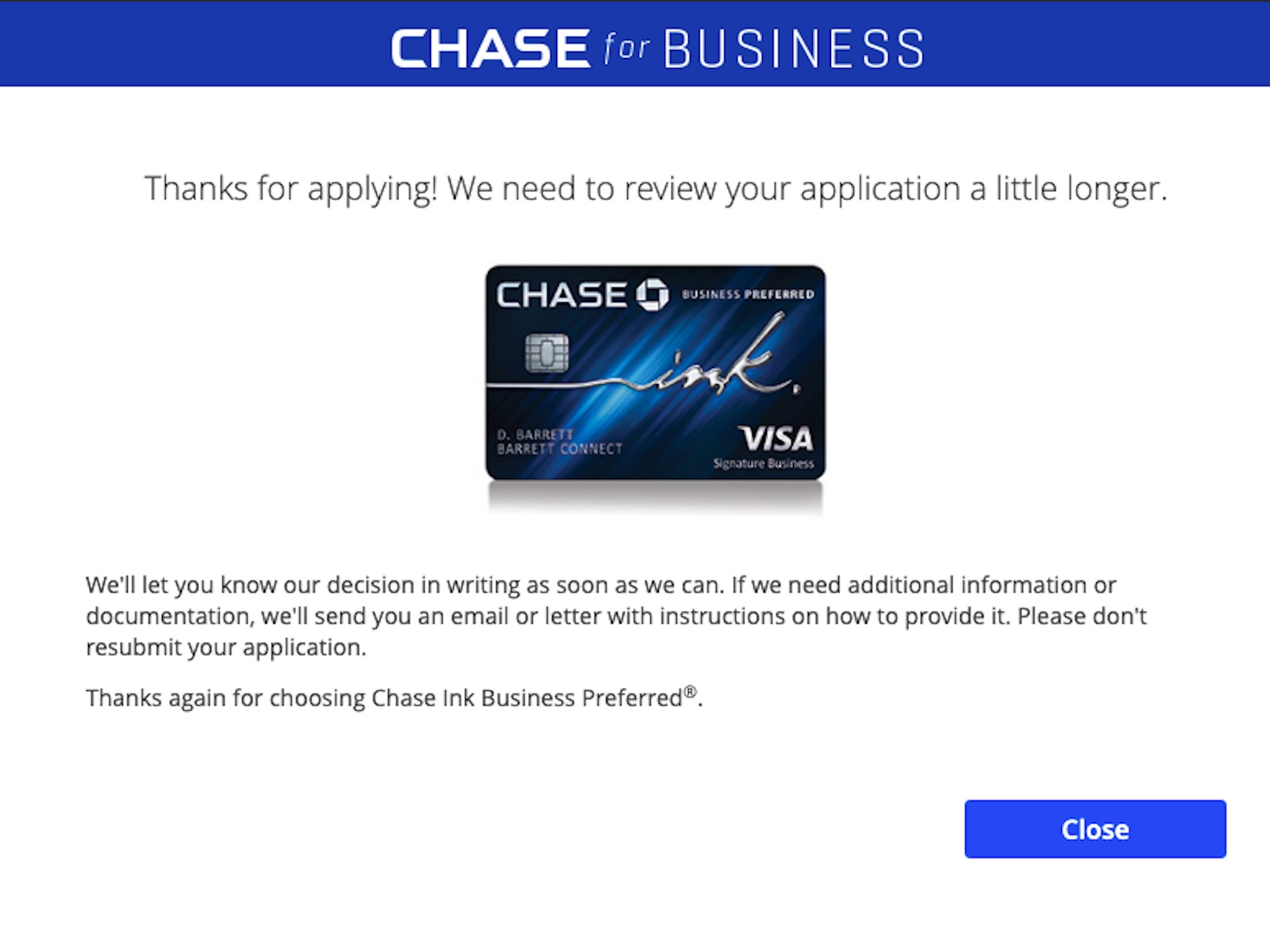 Odd. All My Recent Credit Card Applications "Need More Information"