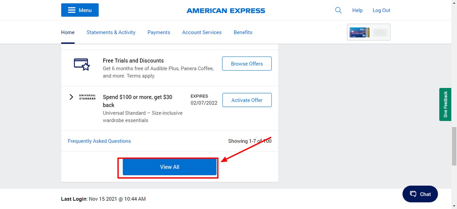 Quickly Search Amex Offers