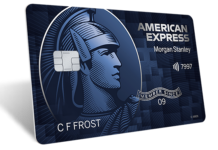 Morgan Stanley Blue Cash Preferred, $350 Bonus and Waived Fee a credit card with a picture of a man in a helmet