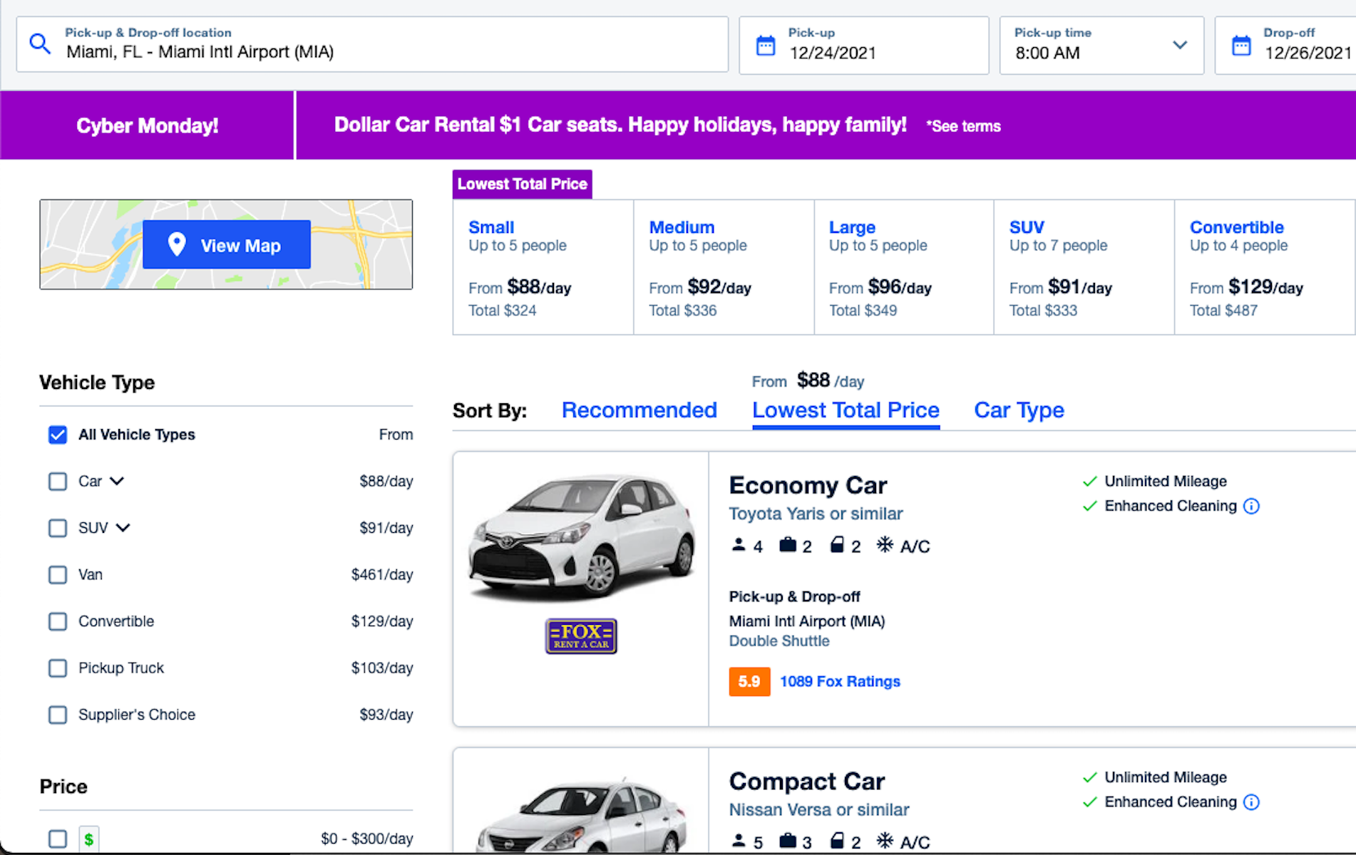 Pluses and Minuses of Using Capital One Travel for a Rental Car