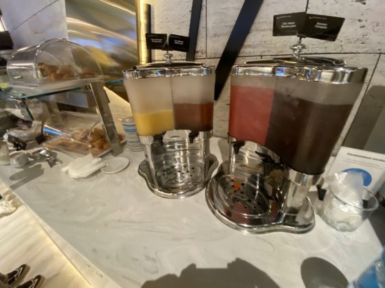 Image of drink options at Kandinsky lounge in SVO