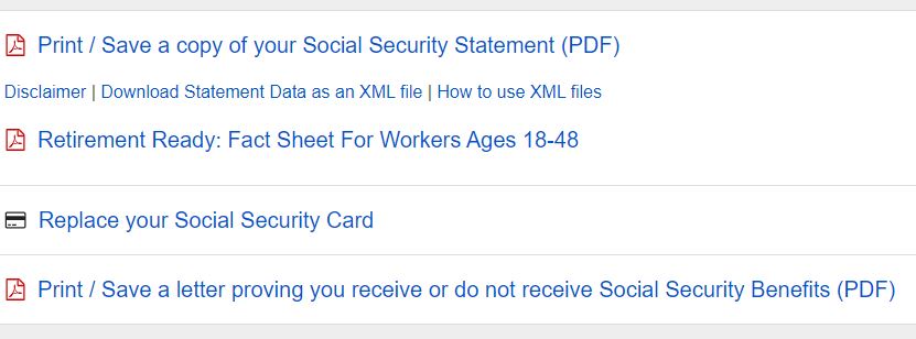 Social Security Website