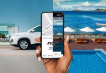 Earn 1,500 Miles When You Link Your Marriott and Uber Accounts a hand holding a phone with a picture of a car and a beach