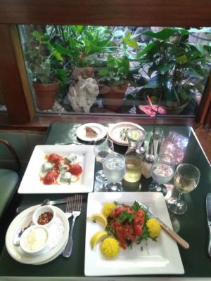 Image of table with meals at Casanova Italian on Maui