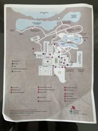 Map of Waikoloa Beach Marriott Resort Spa